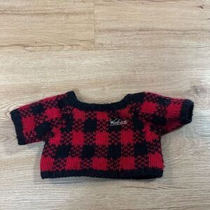 Woolrich Rugged Outdoorwear Style 427 Red Black Buffalo Check bear Wool Sweater